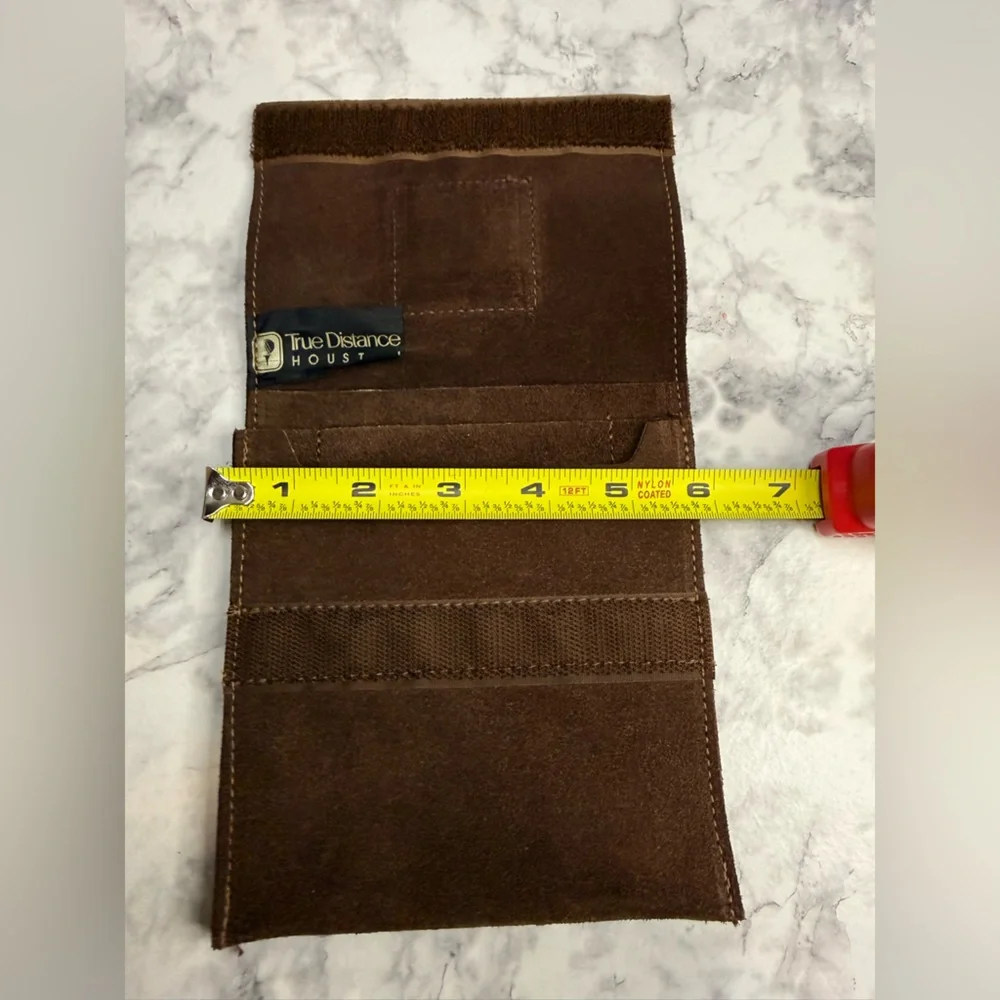 VTG 1985 -2002 Houston Open TPC The Woodlands Brown Suede Valuable Golf Pouch